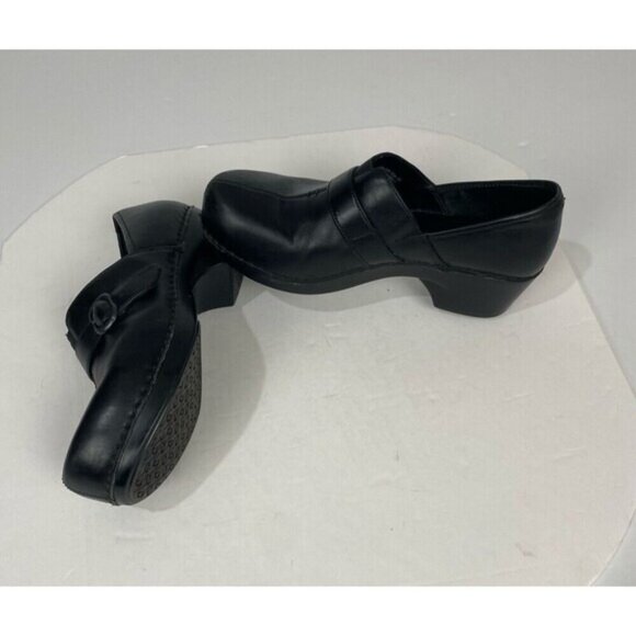 DANSKO Tamera black Leather Buckle Clogs Slip On Work Shoes Size EU 40/ US 9.5 - Picture 9 of 15